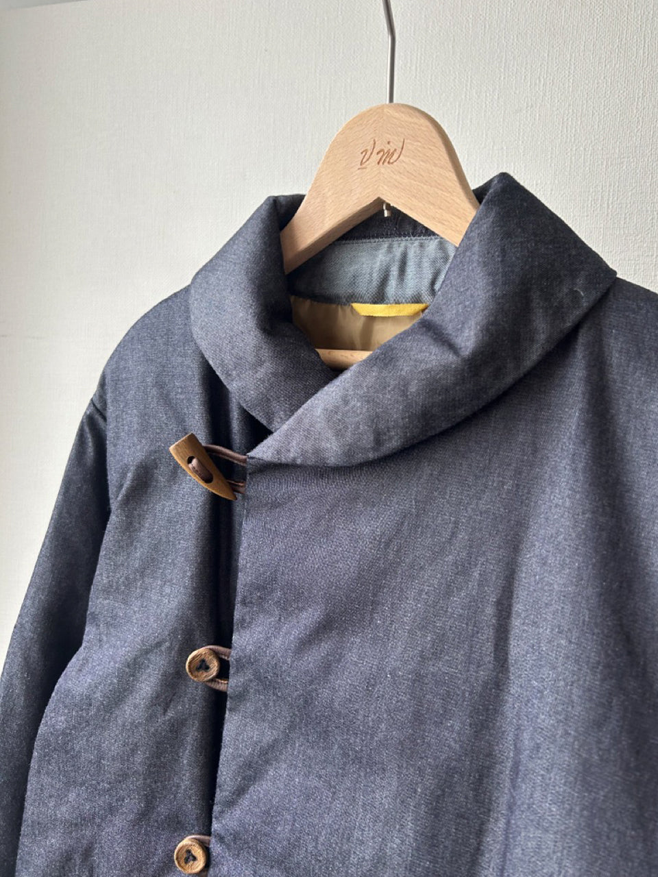 デニムショールカラーダウンジャケット (VFJK-5643D)