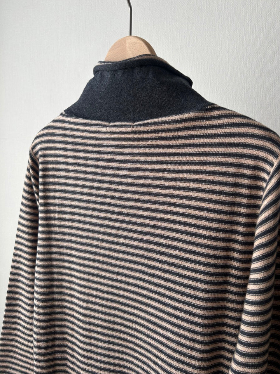 12GG天竺裏目ボーダー衿タートル(VKPO-5860D)