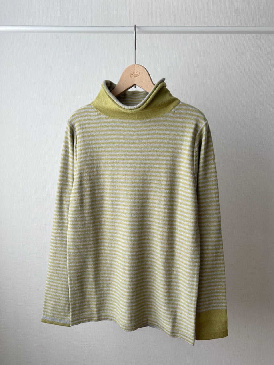 12GG天竺裏目ボーダー衿タートル(VKPO-5860D)