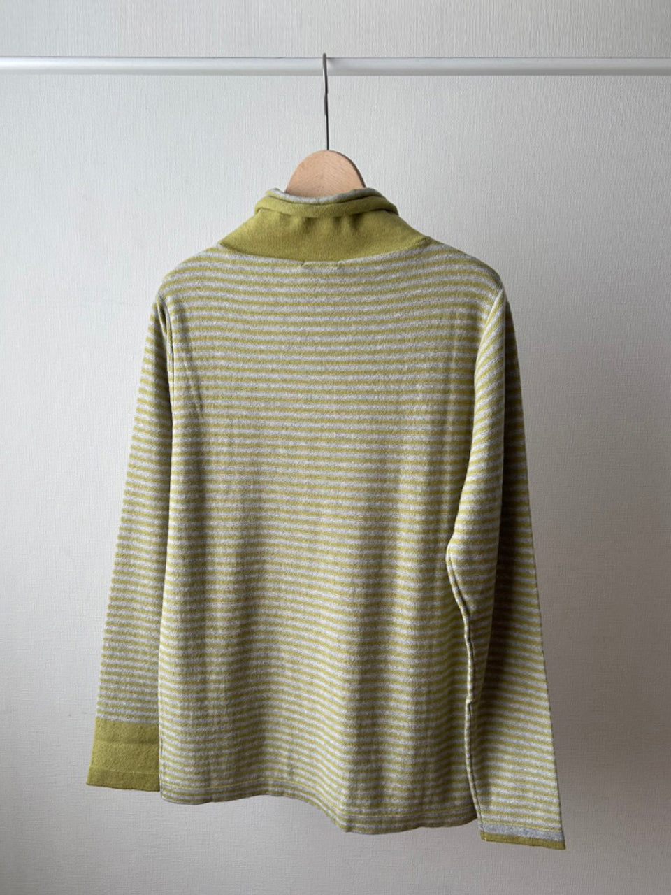 12GG天竺裏目ボーダー衿タートル(VKPO-5860D)