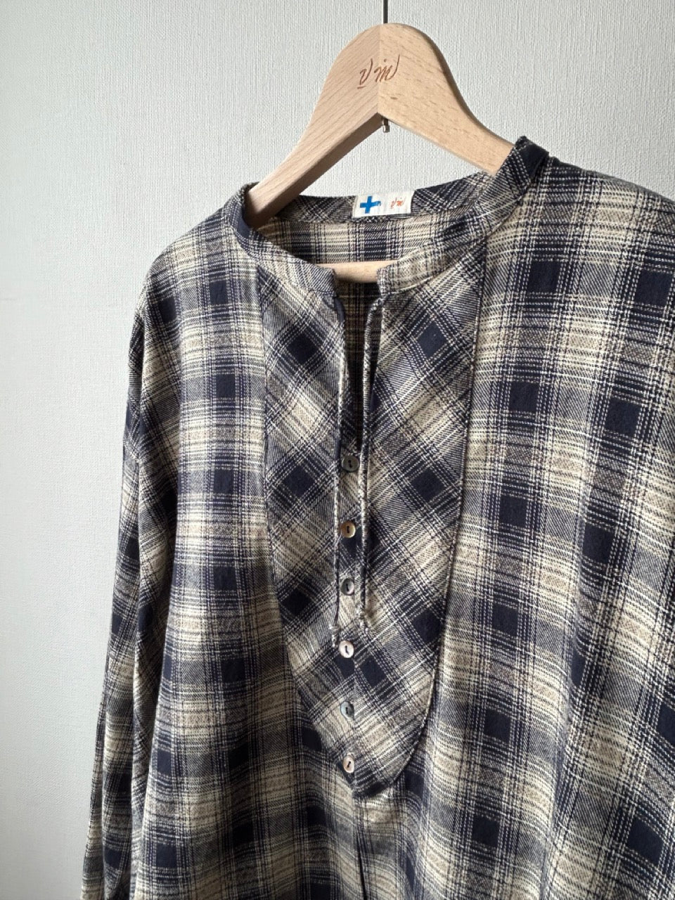 オンブレチェックシャツカーディガン (VFSH-5706D)