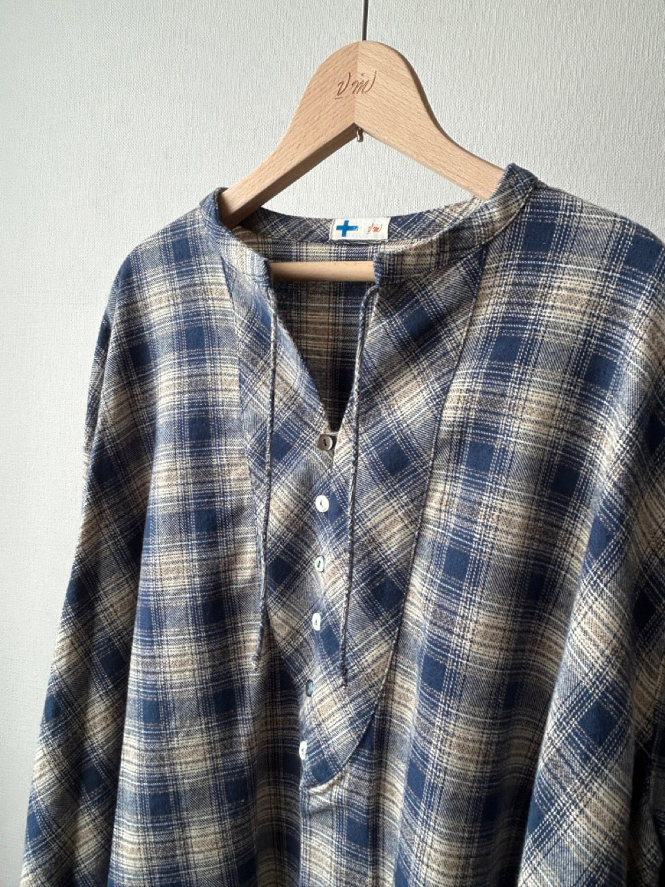 オンブレチェックシャツカーディガン (VFSH-5706D)