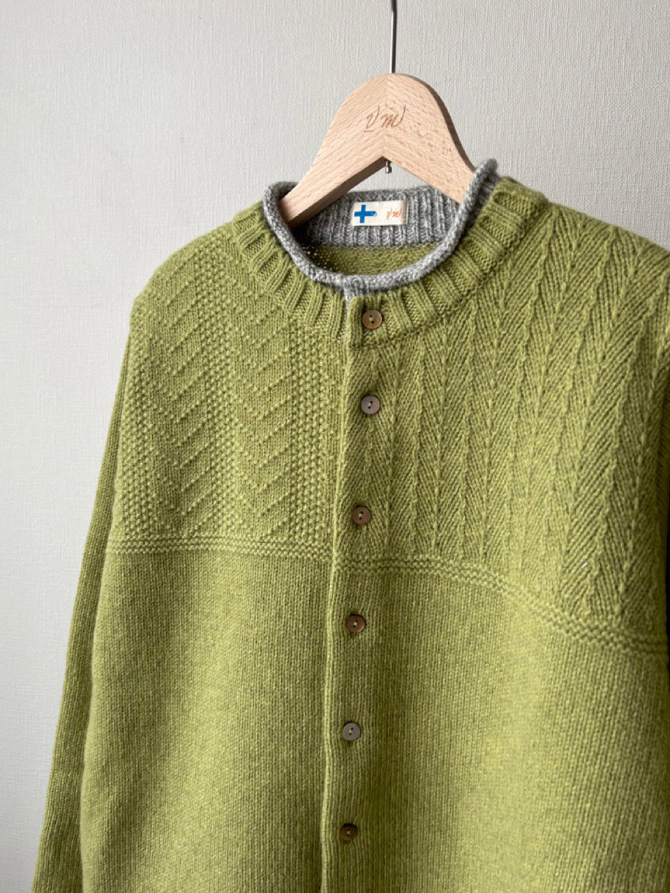 二枚衿ニットカーディガン (VKCD-5851D)