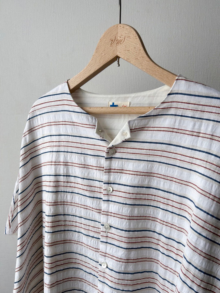 ボーダーレイヤードシャツ (VFSH-6545B)