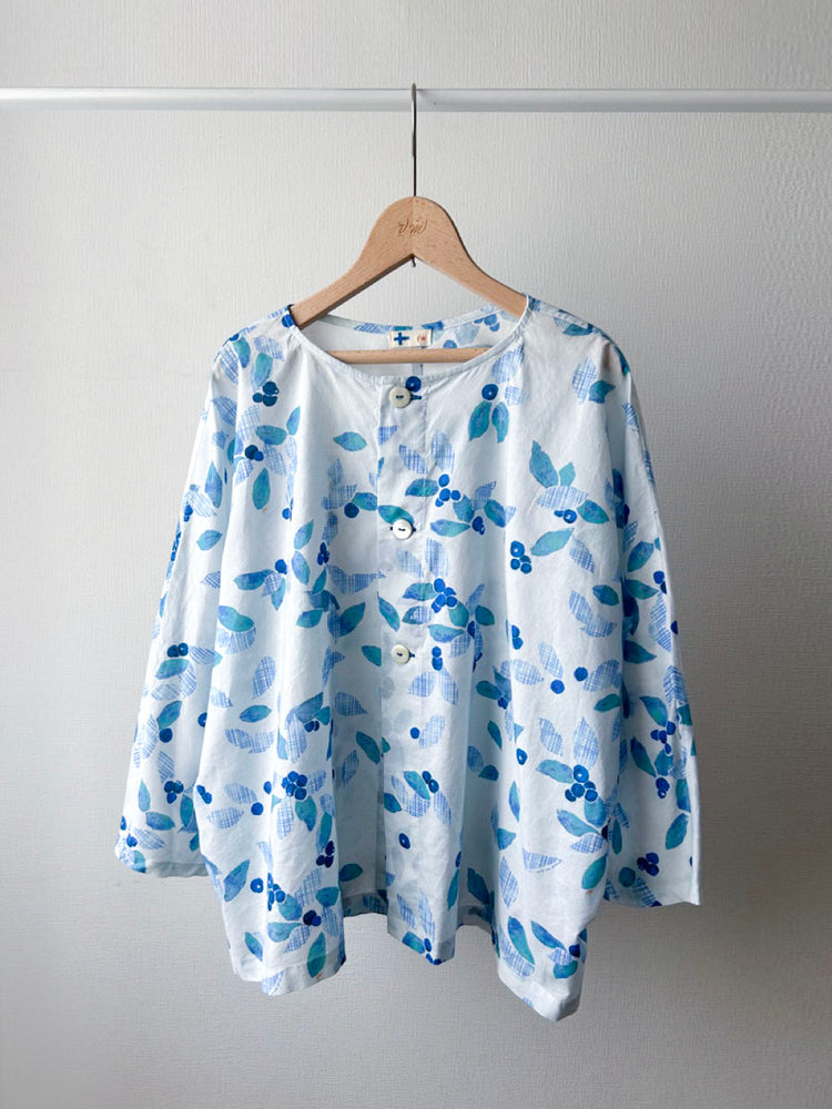 ボタニカルチェックPtシャツカーディガン (VFSH-6568B)