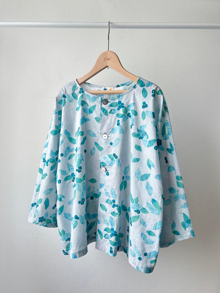 ボタニカルチェックPtシャツカーディガン (VFSH-6568B)