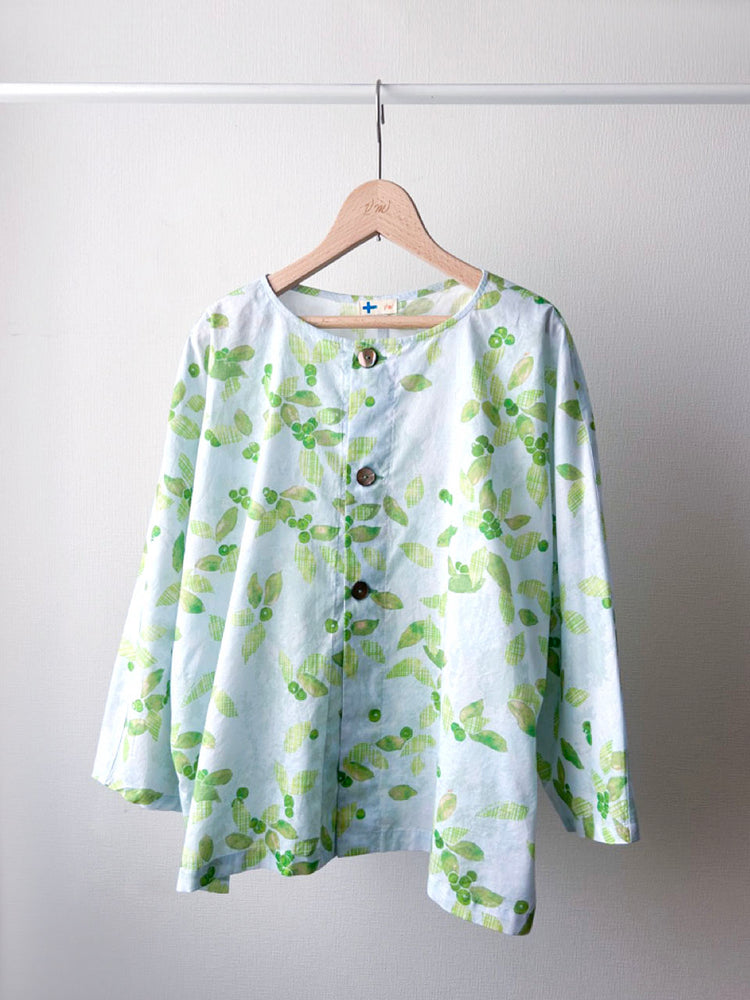 ボタニカルチェックPtシャツカーディガン (VFSH-6568B)