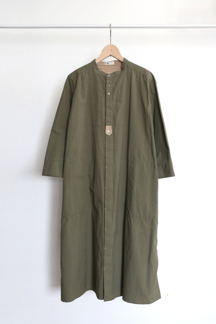 スタンドカラーシャツワンピース (VFOP-6575B)