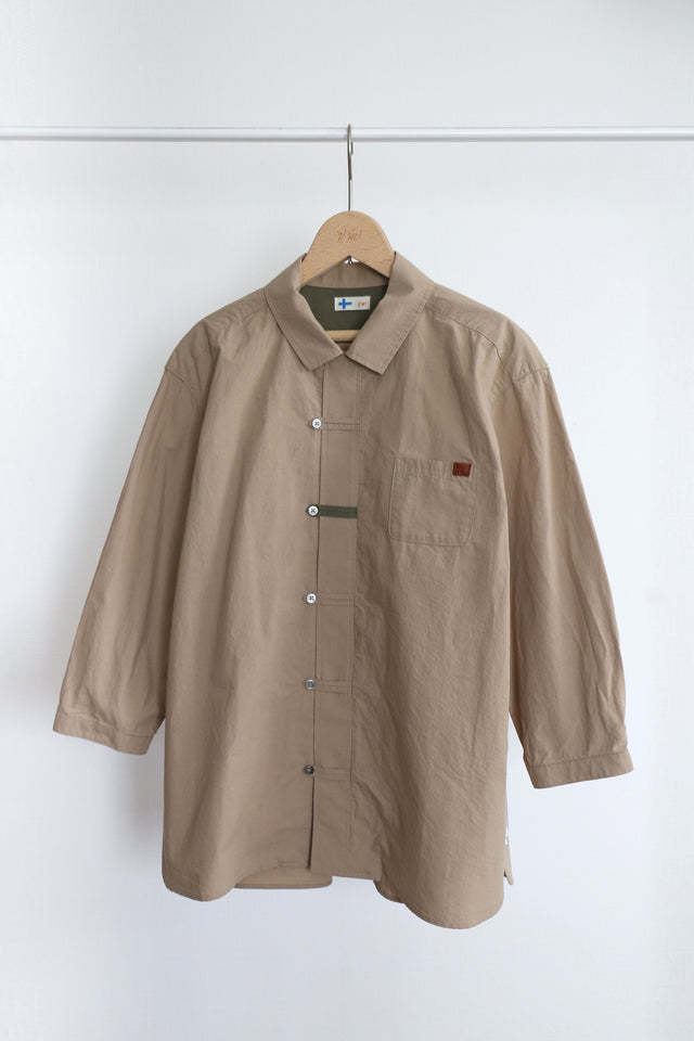 ステンカラー七分袖シャツ(VFSH-6574B)