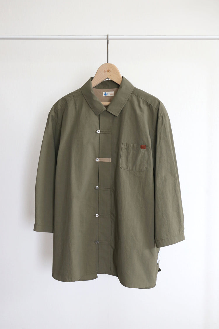ステンカラー七分袖シャツ(VFSH-6574B)