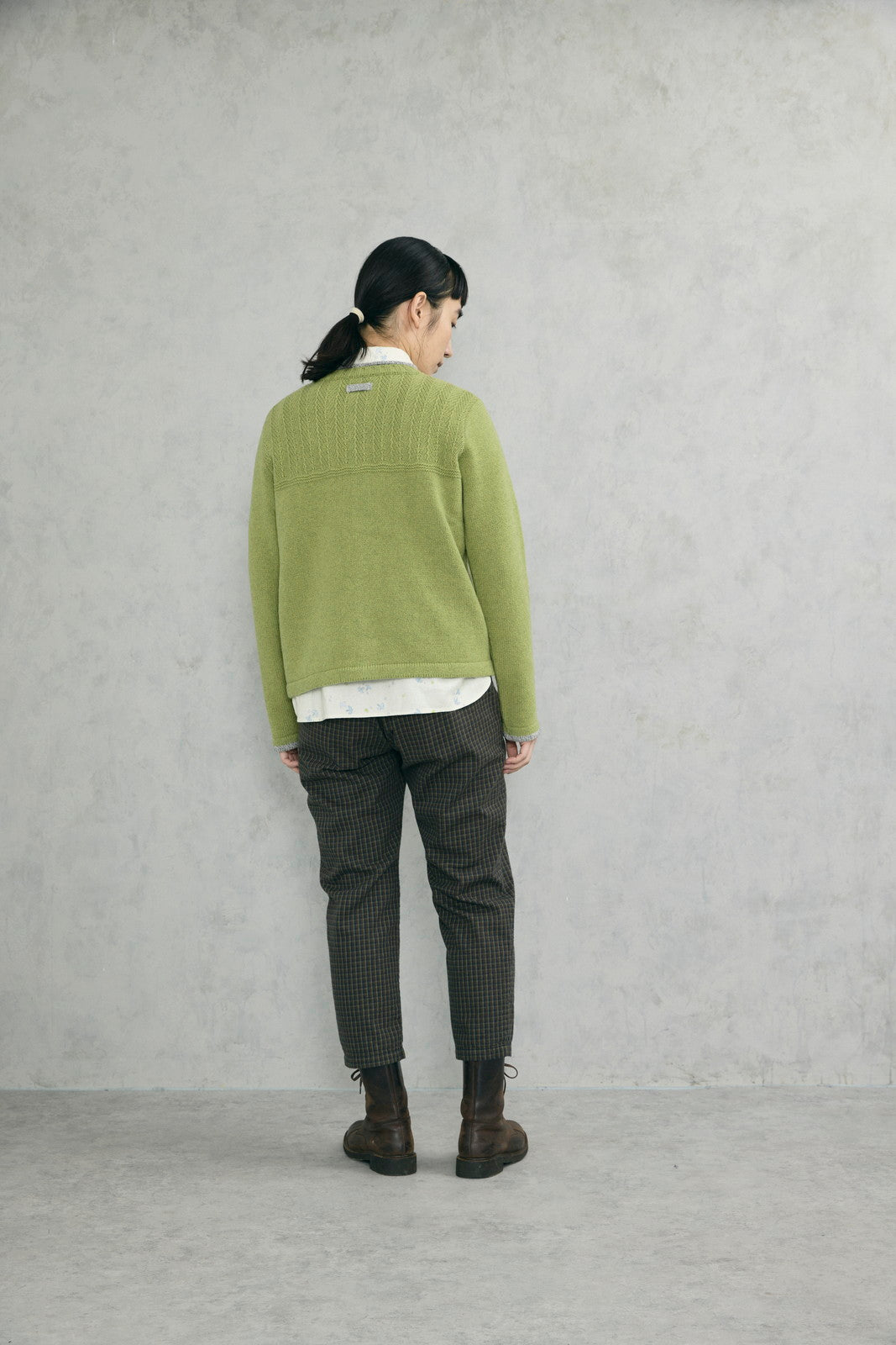 二枚衿ニットカーディガン (VKCD-5851D)