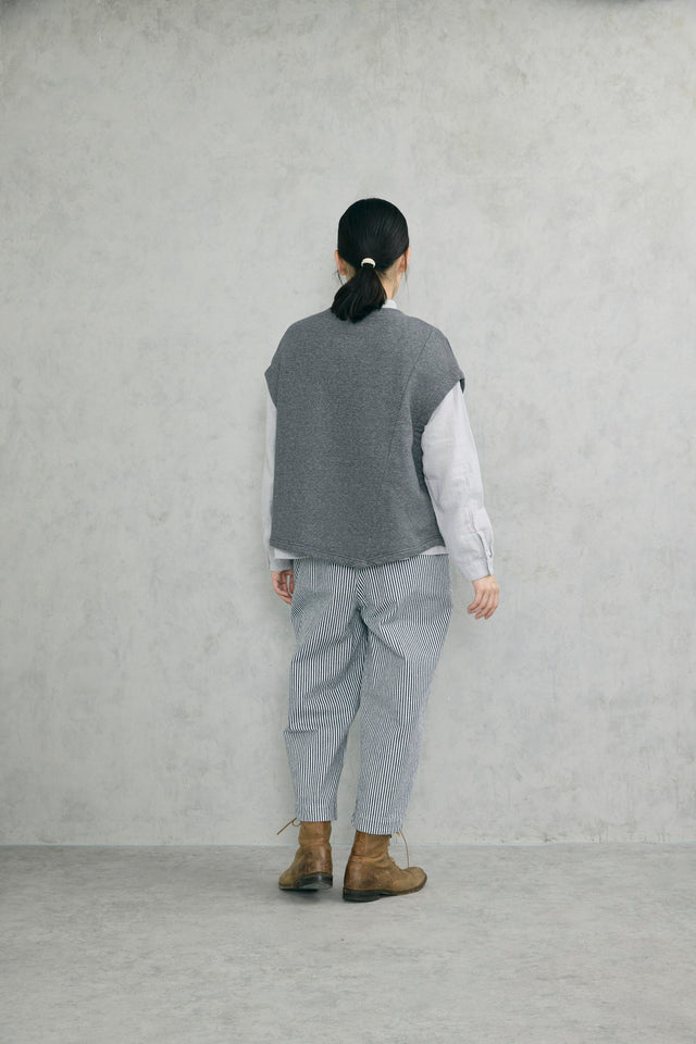 裏毛アシンメトリーヘムベスト (VCBL-6002A )