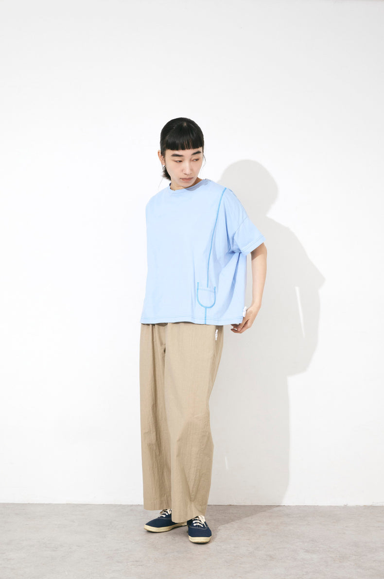 配色ステッチルーズTee (VCT-6022B)
