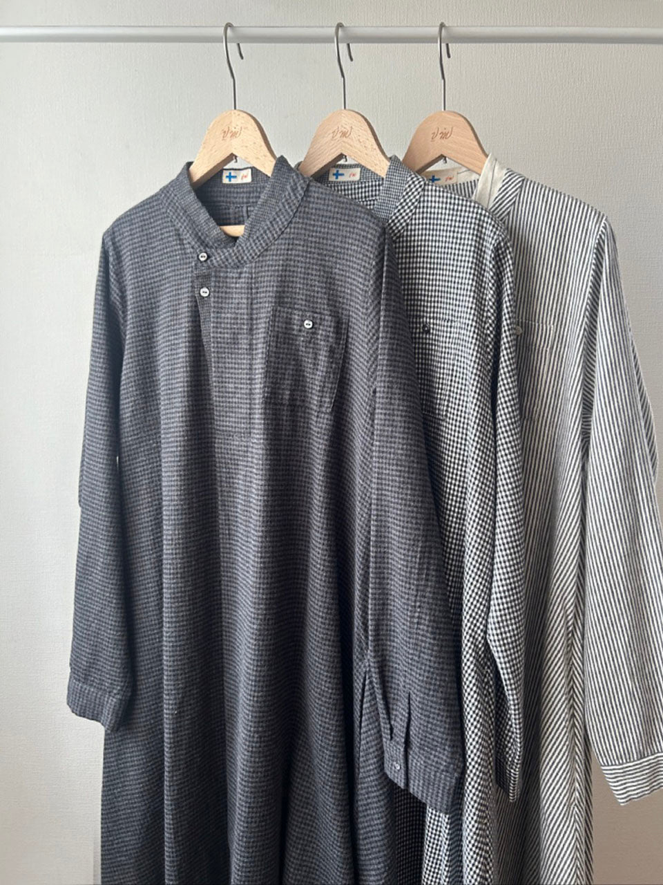 綿フランネルスタンドカラーワンピース(VFOP-5640C） – vm/ヴーム