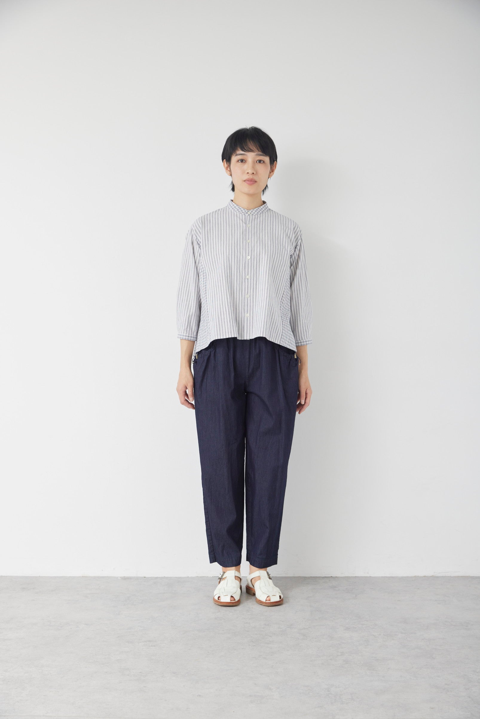 トップス rrrvvzw  72652 タックスリーブストライプトップス(カットソー・Tシャツ