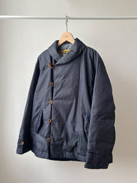 デニムショールカラーダウンジャケット (VFJK-5643D）