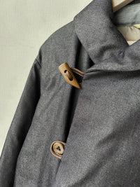 デニムショールカラーダウンジャケット (VFJK-5643D）