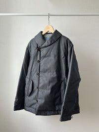 デニムショールカラーダウンジャケット (VFJK-5643D）