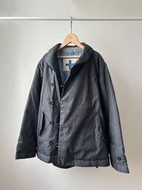 デニムショールカラーダウンジャケット (VFJK-5643D）