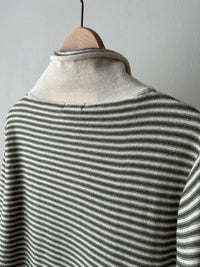 12GG天竺裏目ボーダー衿タートル(VKPO-5860D)