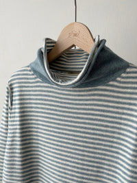 12GG天竺裏目ボーダー衿タートル(VKPO-5860D)