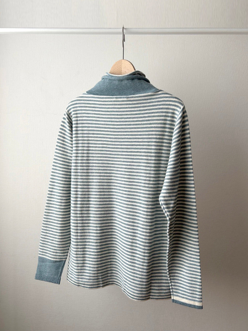 12GG天竺裏目ボーダー衿タートル(VKPO-5860D)