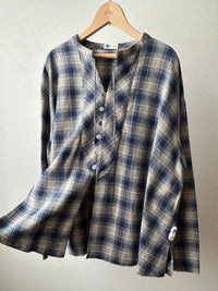 オンブレチェックシャツカーディガン (VFSH-5706D)