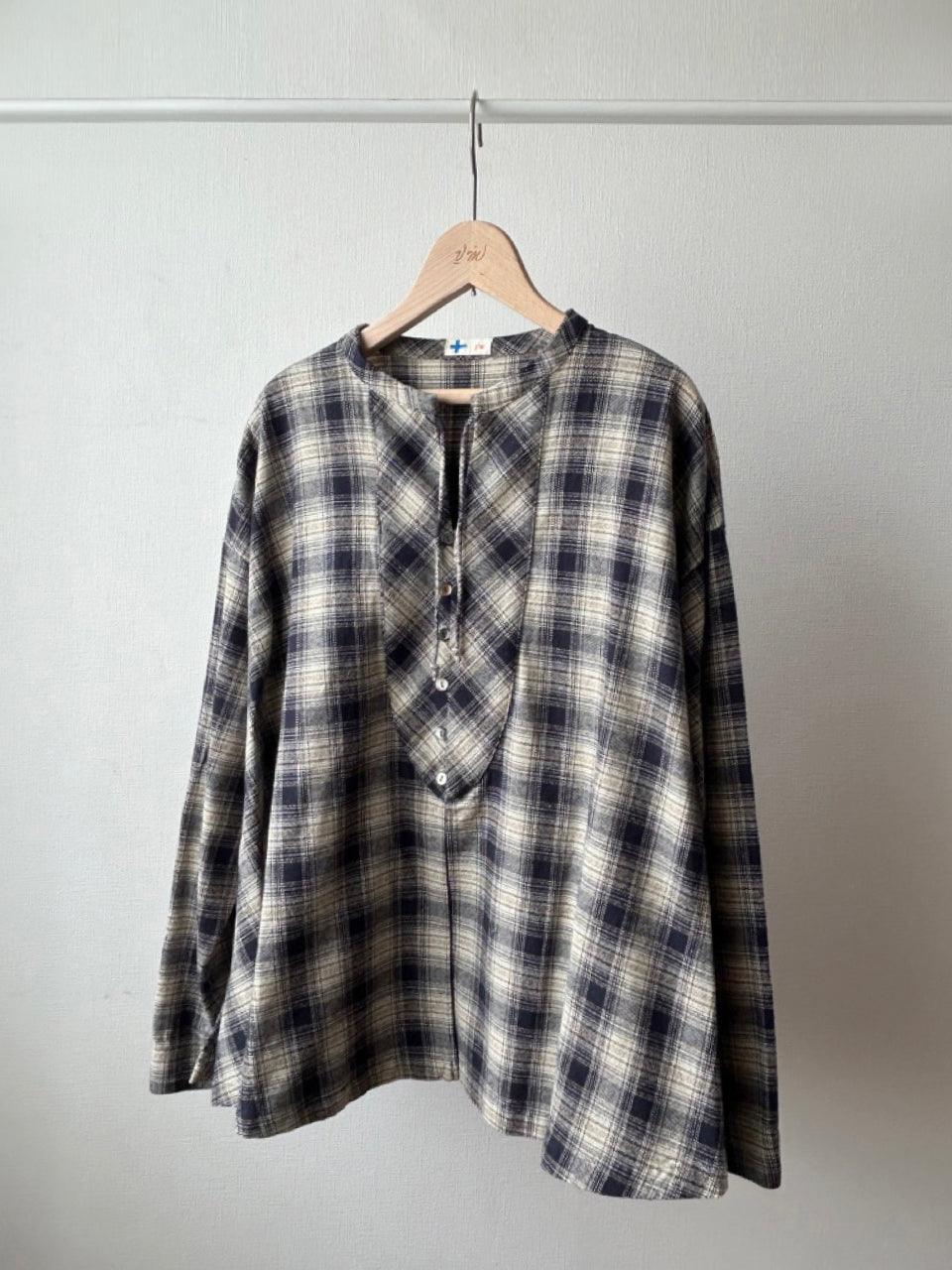 オンブレチェックシャツカーディガン (VFSH-5706D)