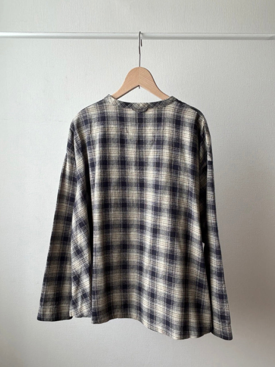 オンブレチェックシャツカーディガン (VFSH-5706D)