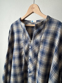 オンブレチェックシャツカーディガン (VFSH-5706D)