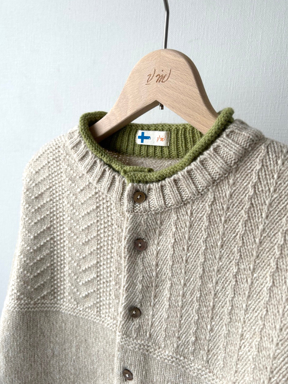 二枚衿ニットカーディガン (VKCD-5851D)