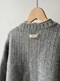 二枚衿ニットカーディガン (VKCD-5851D)