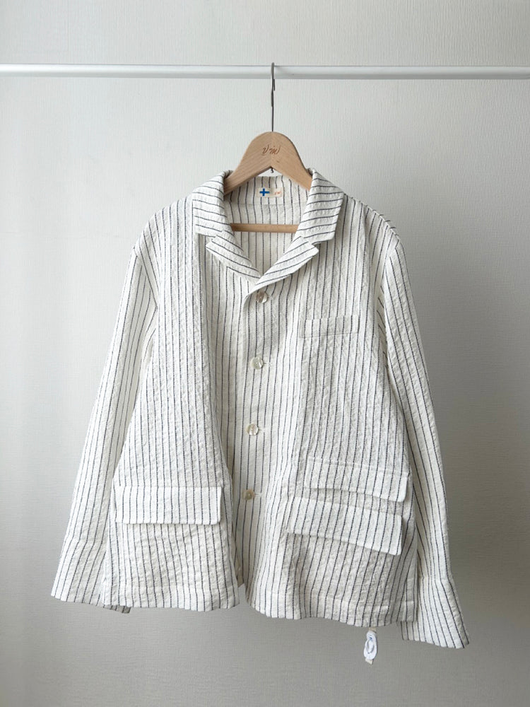 ストライプ柄テーラードジャケット (VFJK-6550A)