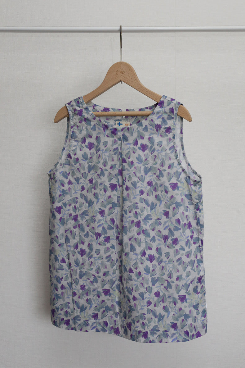 フロントタックノースリーブブラウス(VFSH-6621B-A)