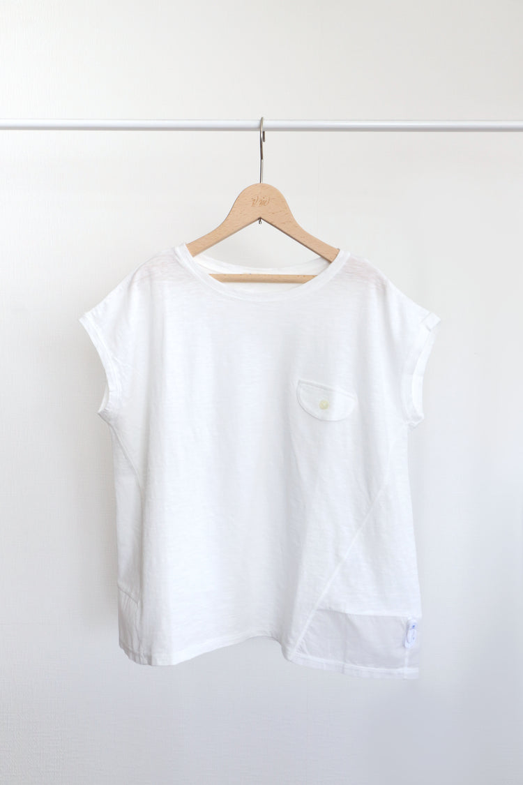 異素材コンビフレンチTシャツ  (VCT-6016B)