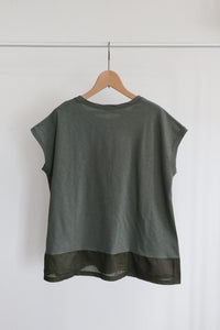 異素材コンビフレンチTシャツ  (VCT-6016B)