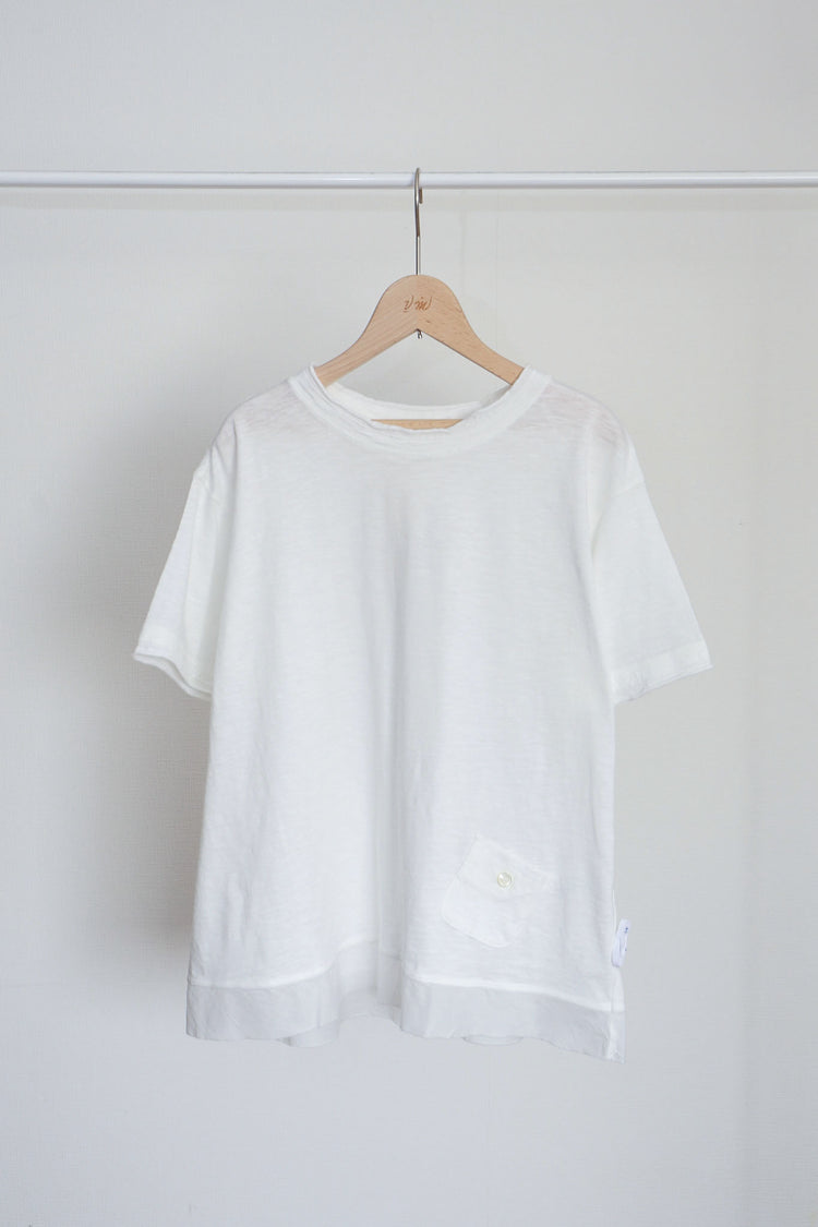 異素材コンビ半袖Tシャツ   (VCT-6015B)