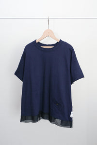 異素材コンビ半袖Tシャツ   (VCT-6015B)