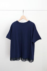 異素材コンビ半袖Tシャツ   (VCT-6015B)