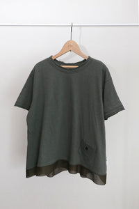異素材コンビ半袖Tシャツ   (VCT-6015B)