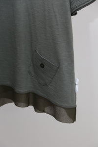 異素材コンビ半袖Tシャツ   (VCT-6015B)