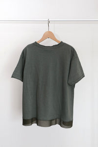 異素材コンビ半袖Tシャツ   (VCT-6015B)