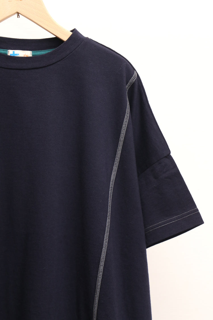 配色ステッチルーズTee (VCT-6022B)