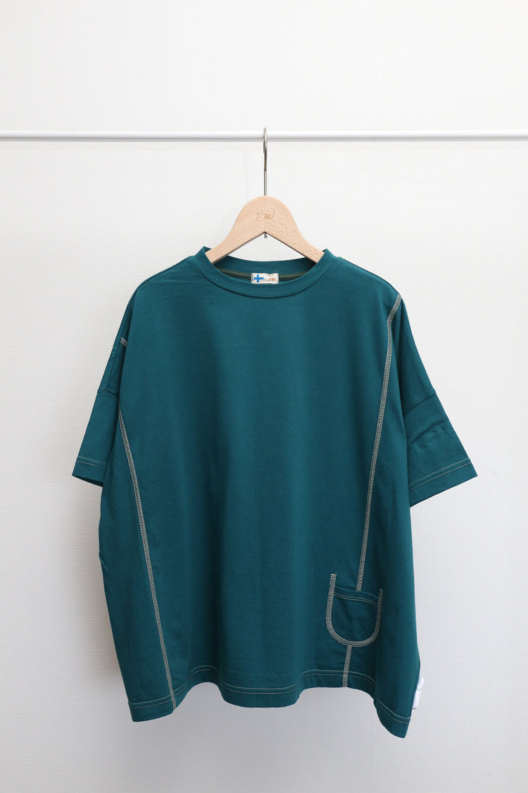 配色ステッチルーズTee (VCT-6022B)