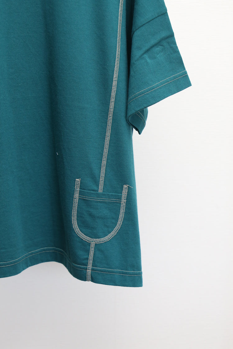 配色ステッチルーズTee (VCT-6022B)
