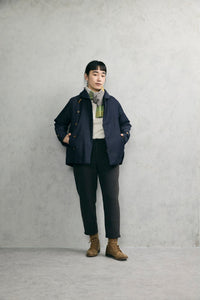 デニムショールカラーダウンジャケット (VFJK-5643D）