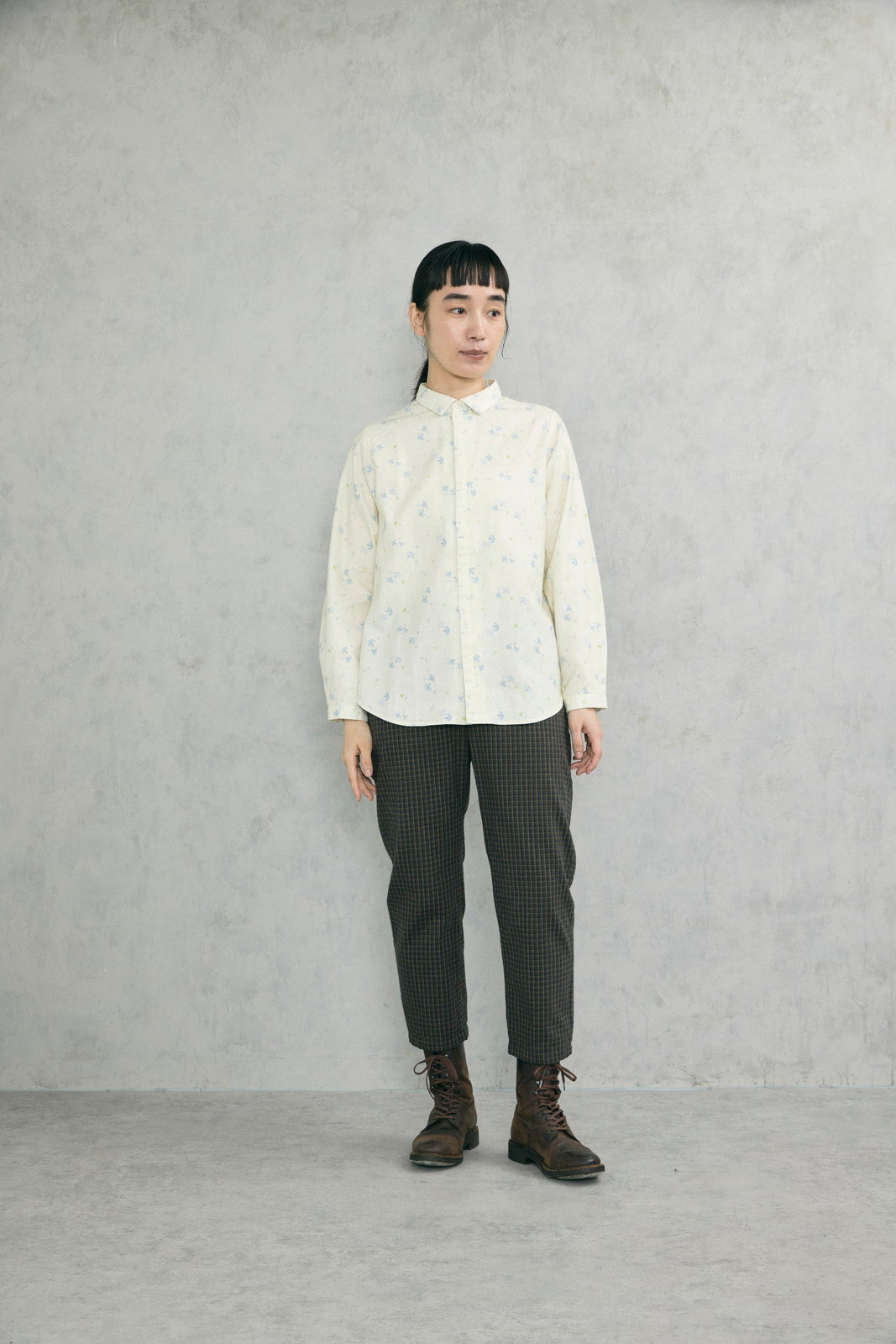 白樺シード柄レギュラーシャツ (VFSH-5701Ｄ)