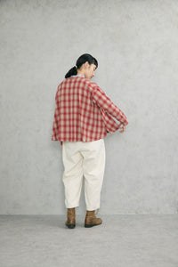 オンブレチェックシャツカーディガン (VFSH-5706D)