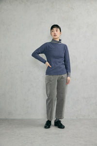 12GG天竺裏目ボーダー衿タートル(VKPO-5860D)