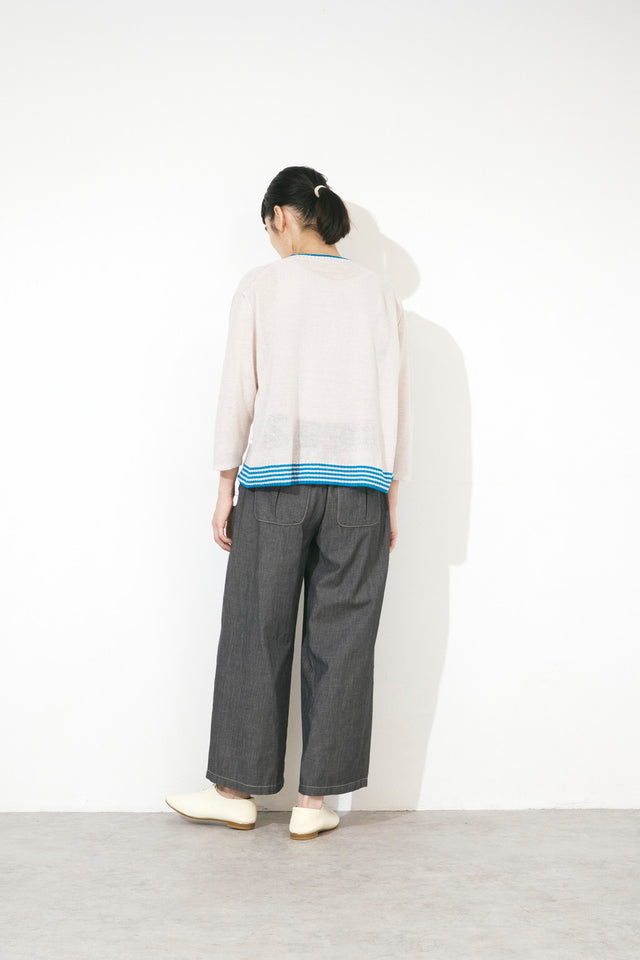 配色ニットプルオーバー  (VKPO-6811A)